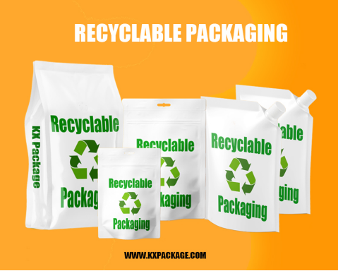 Matériel PE/PE Sacs d'emballage recyclables Surface mate Épaisseur 110um 6