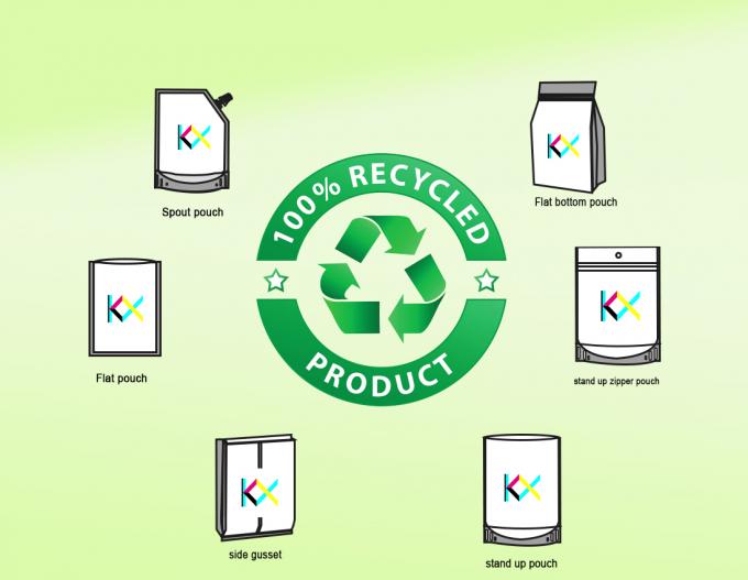 Impression numérique Sacs d'emballage à haute barrière recyclables à fond plat recyclables debout 6