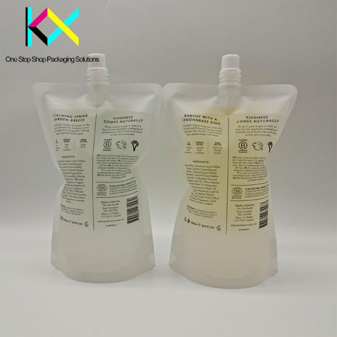 Sacoche d'emballage liquide transparente avec buse centrale 4