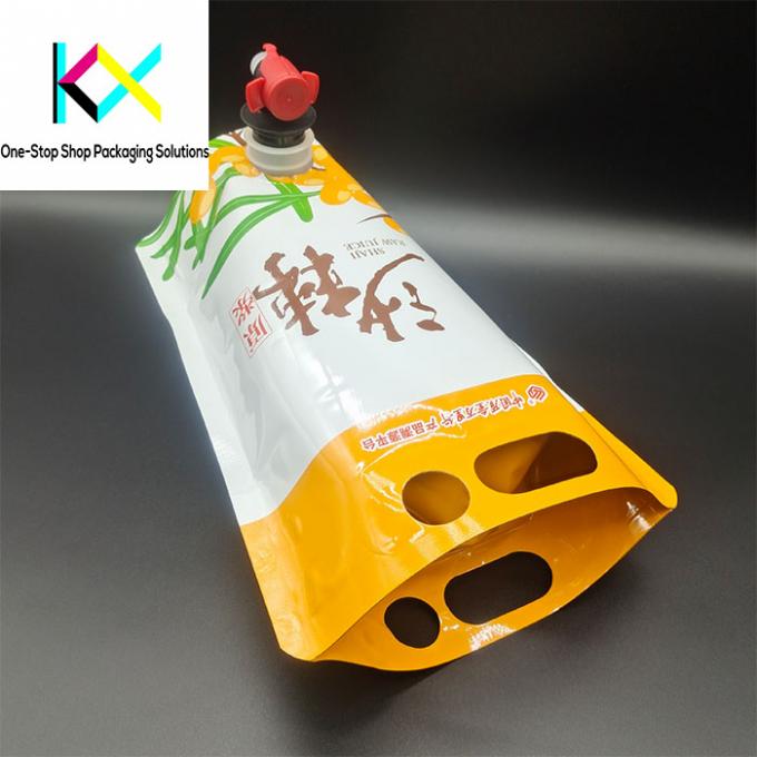Sacoche imprimée liquide personnalisée en boîte avec sac d'emballage de jus de robinet 0