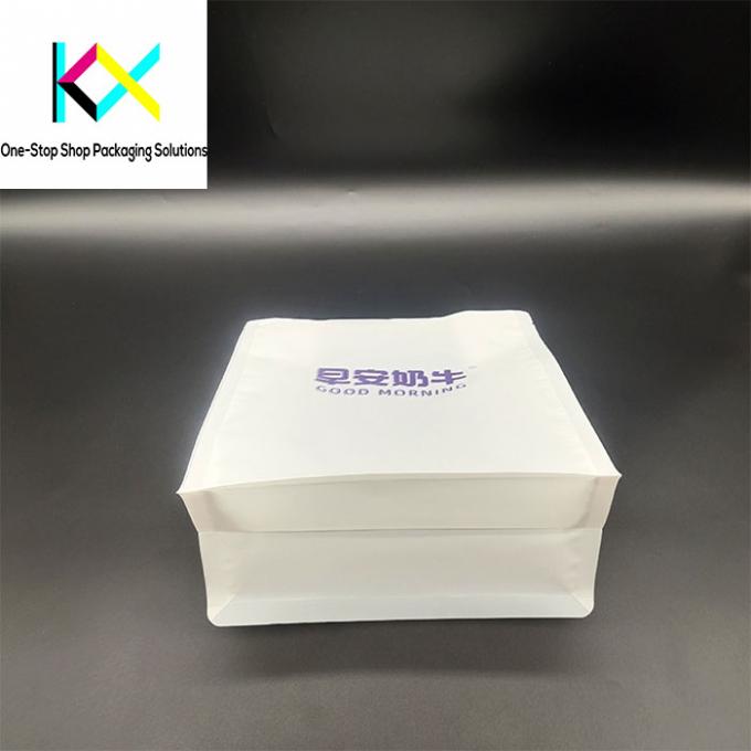 Sacoche d'emballage de pain en papier blanc imprimé sur mesure avec imprimante Flexio à fenêtre 1